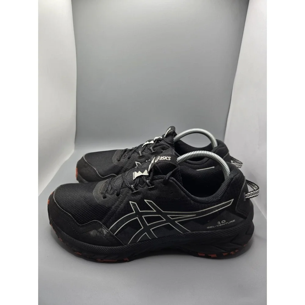 ASICS GEL-Venture 9 Trail Running Shoes Black Orange Men's Size 10 1011B967‎